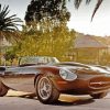 Jaguar E Type With Sunset Paint By Numbers