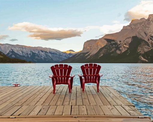 Lake Chairs Paint By Numbers