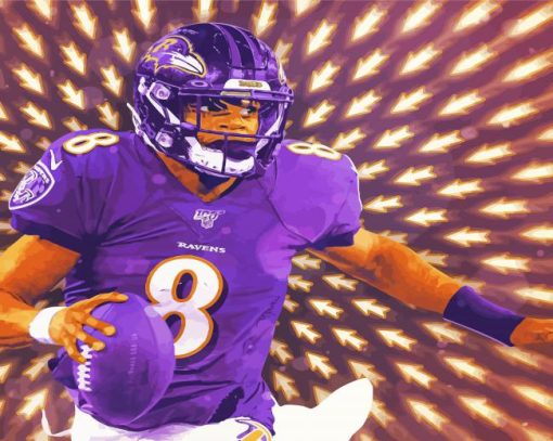 Lamar Jackson Art Paint By Numbers