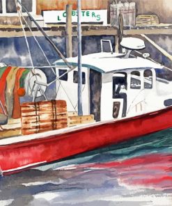 Lobster Boat Paint By Numbers
