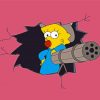 Maggie Simpson With Gun Paint By Numbers