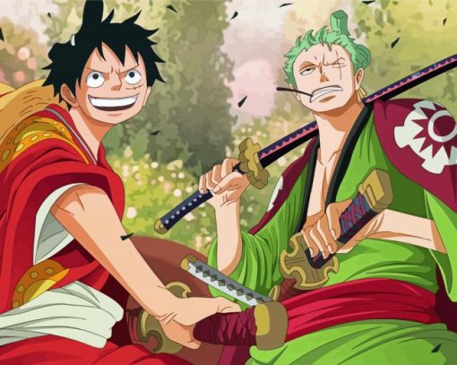 Manga Anime Zoro Luffy Paint By Numbers