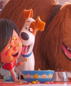 Max Duke And Katie From The Secret Life Of Pets Paint By Numbers