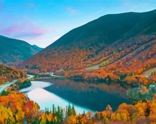 New Hampshire Fall Mountain Paint By Numbers