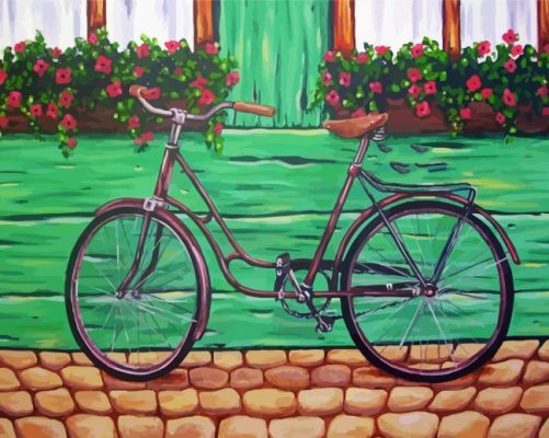 Old Bike Art Paint By Numbers