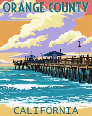 Orange County California Poster Paint By Numbers