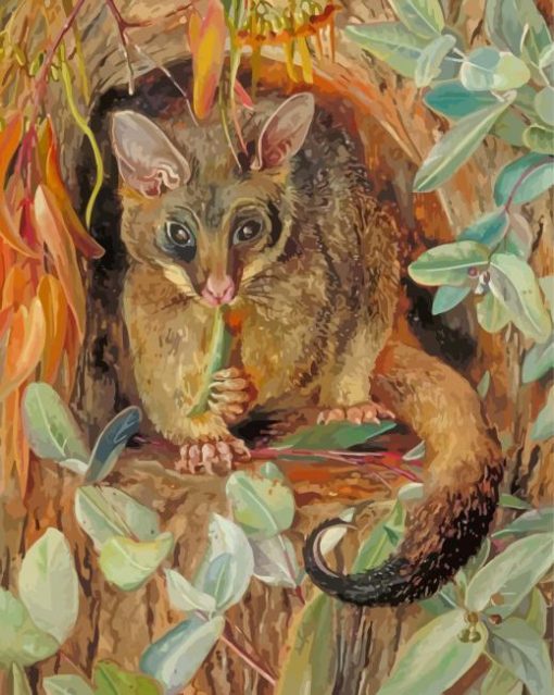 Possum Up A Gum Tree Marianne North Paint By Numbers