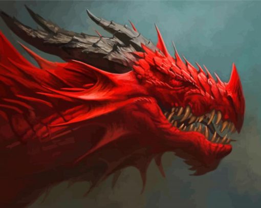 Red Dragon Paint By Numbers