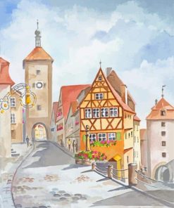 Rothenburg Germany Town Paint By Numbers