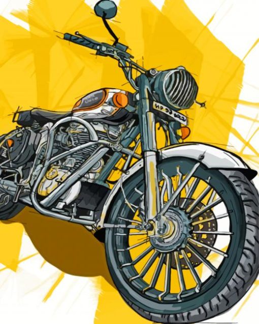 Royal Enfield Bullet Paint By Numbers