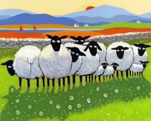 Scotland Sheep Art Paint By Numbers