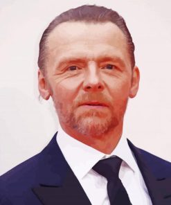 Simon Pegg Paint By Numbers