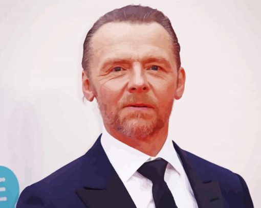 Simon Pegg Paint By Numbers