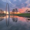 St Louis Arch Sunset Paint By Numbers