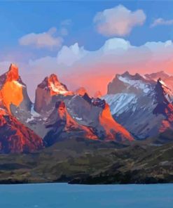 Sunset At Andes Mountains Paint By Numbers