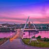 Sunset At Derry The Peace Bridge Paint By Numbers