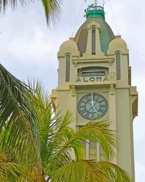 The Aloha Tower Lighthouse Paint By Numbers