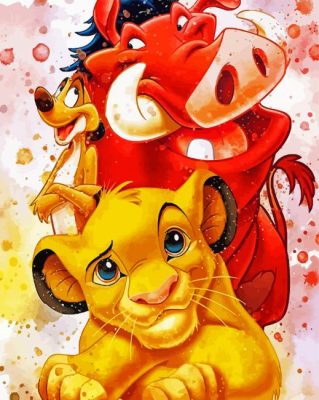 The Lion King Timon And Pumbaa Paint By Numbers