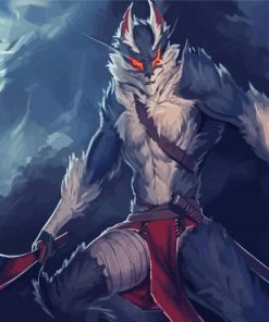 The Samurai Wolf Paint By Numbers