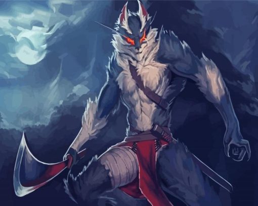 The Samurai Wolf Paint By Numbers