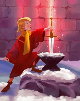 The Sword In The Stone Arthur Paint By Numbers