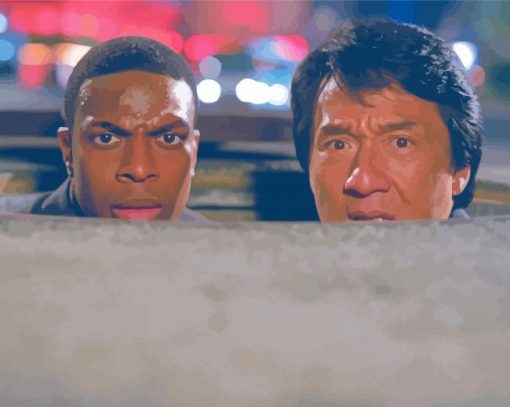 Tucker And Chan From Rush Hour Paint By Numbers