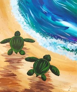 Two Baby Turtles Paint By Numbers