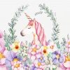 Unicorn With Flowers Art Paint By Numbers