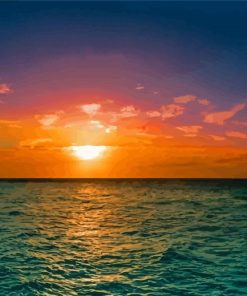 Varadero Seascape Sunset Paint By Numbers