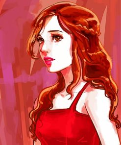 Woman In Red Dress Paint By Numbers