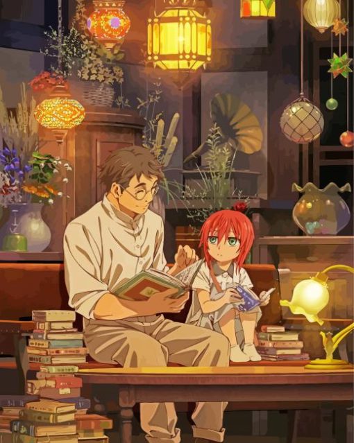 Young Chise And Riichi The Ancient Magus Bride Paint By Numbers