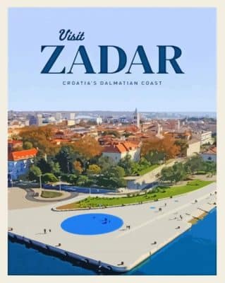 Zadar Poster Paint By Numbers