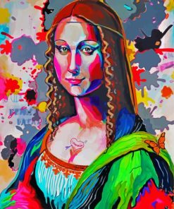 Abstract Colorful Mona Lisa Paint By Numbers