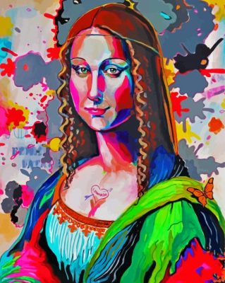 Abstract Colorful Mona Lisa Paint By Numbers