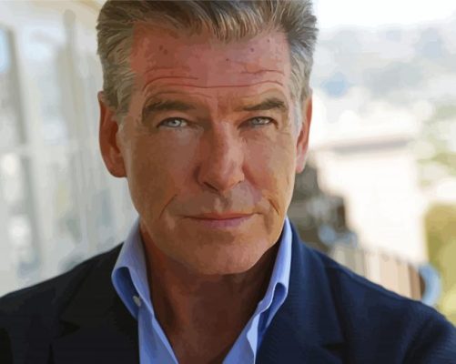 Actor Pierce Brosnan Paint By Numbers