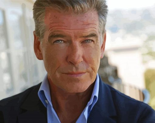 Actor Pierce Brosnan Paint By Numbers