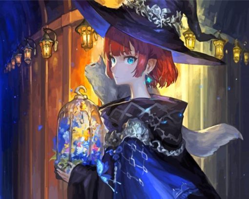 Anime Wizard Girl Paint By Numbers