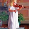 Blonde Girl Playing Violin Paint By Numbers