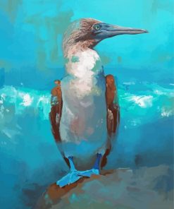 Blue Footed Boobie Bird Art Paint By Numbers