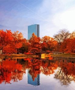 Boston In Autumn View Paint By Numbers