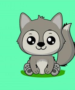 Cute Raccoon Cartoon Paint By Numbers
