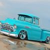 Cyan Old Chevy Truck Paint By Numbers