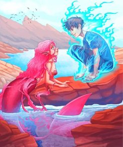 Fantasy Anime Fire And Water Paint By Numbers
