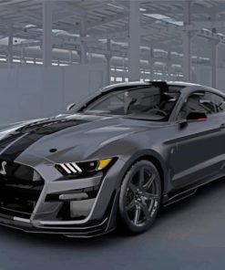 Grey Shelby Mustang Luxury Car Paint By Numbers