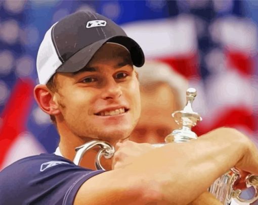 Handsome Andy Roddick Paint By Numbers