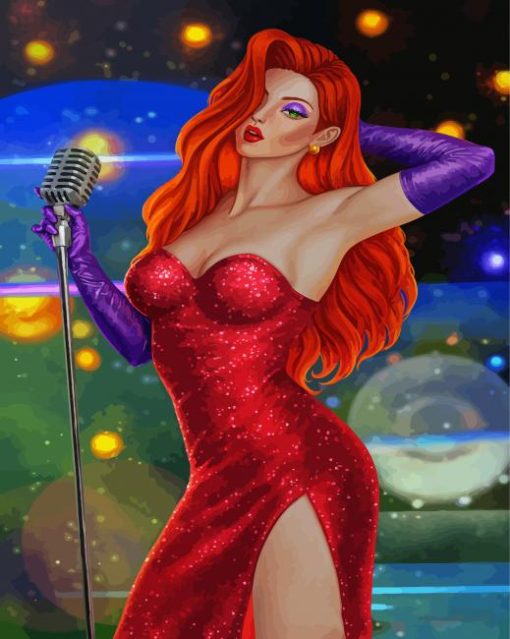 Jessica Rabbit Art Paint By Numbers