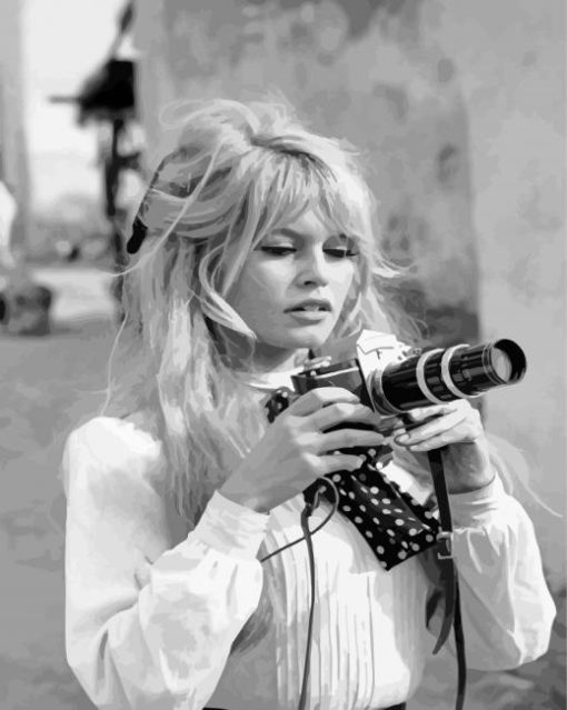 Monochrome Bridget Bardot Paint By Numbers