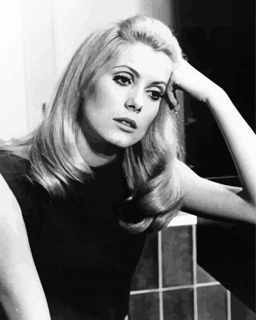 Monochrome Catherine Deneuve Paint By Numbers