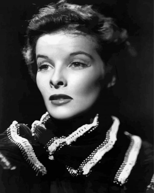 Monochrome Katharine Hepburn Paint By Numbers