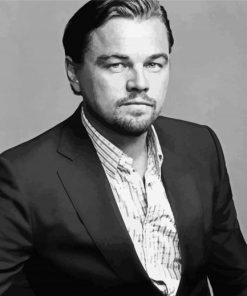 Monochrome Leonadro Dicaprio Wolf Of Wall Street Paint By Numbers